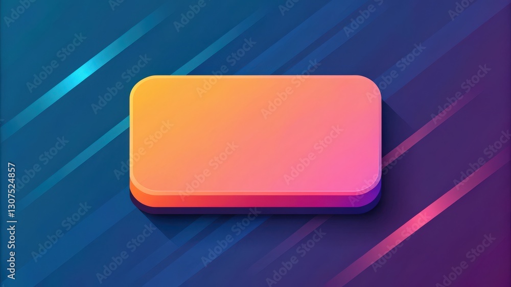 Aufkleber abstract gradient rectangular button on a dynamic background