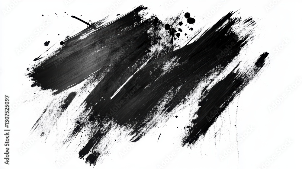 Aufkleber abstract black paint splatter on white background. possible use graphic design element