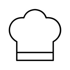 Chef hat icon color editable on white background