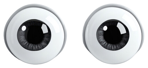 PNG White cartoon flat black eyes illustration electronics porcelain.