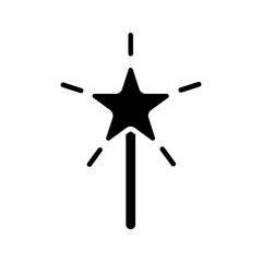 Magic wand icon color editable on white background