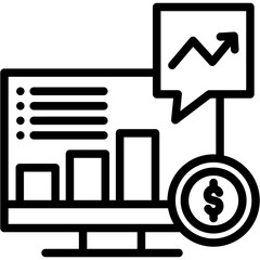 Stock Market line icon