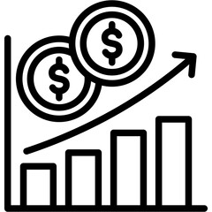 Capital Gains line icon