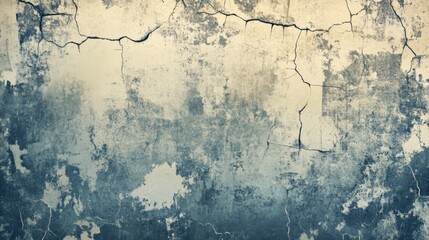 Obraz premium Weathered old wall with cracks and peeling paint texture background