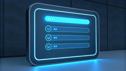 glowing screen with a check list