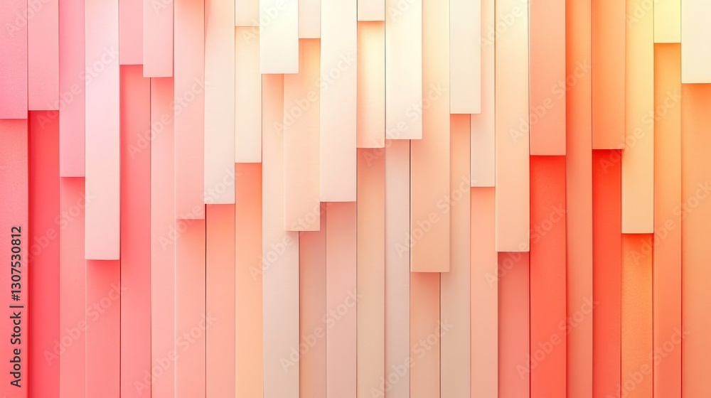 Poster vertical rectangular blocks arrange in a gradient color scheme