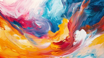 Abstract art of swirling colors, vibrant hues, artistic expression
