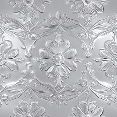 Creating seamless etched glass patterns with intricate floral designs for elegant interiors