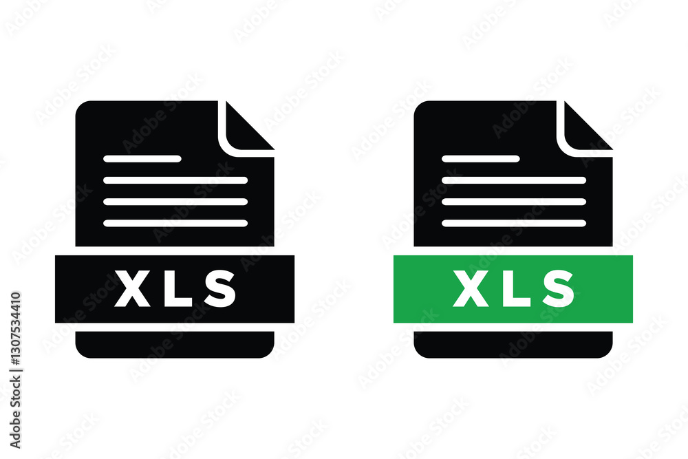 Poster xls file icon format. simple flat design style.