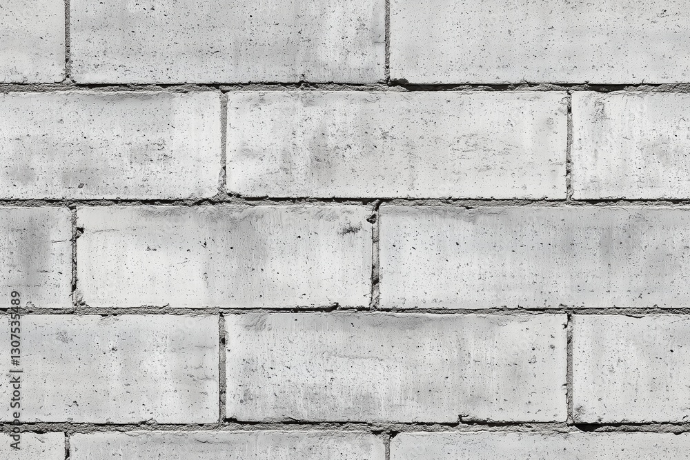 Poster seamless clean cinder block textured concrete block wall, featuring gray blocks with visible seams a
