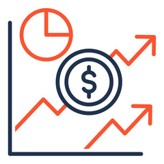 Obraz premium Index Fund outline color icon