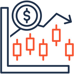 Chart Patterns outline color icon