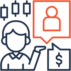 Brokerage Account outline color icon