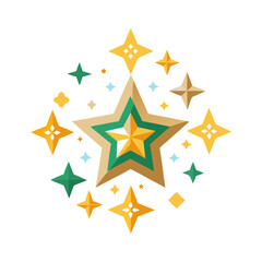 stars and stripes isolate on transfer background