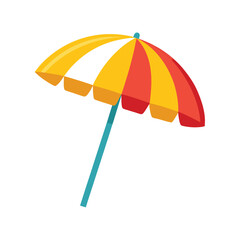 Obraz premium Colorful Beach Umbrella Vector Illustration ? Cartoon, Clipart & Line Art Design 1.eps