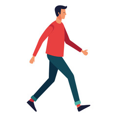 Fototapeta premium man running on a transfer background