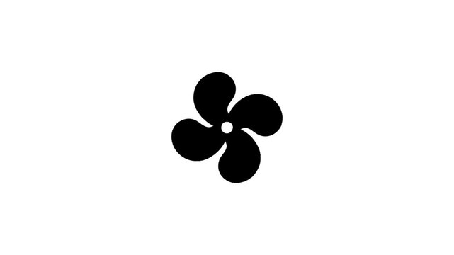 fan icon animation. fan sign on white background. fan simple icon.