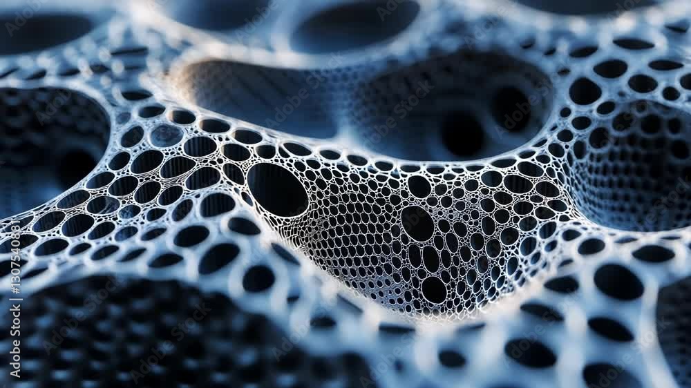 Poster abstract representation of cellular structures showcasing intricate, interconnected patterns. the im