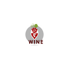 Wine logo isolated on white background
