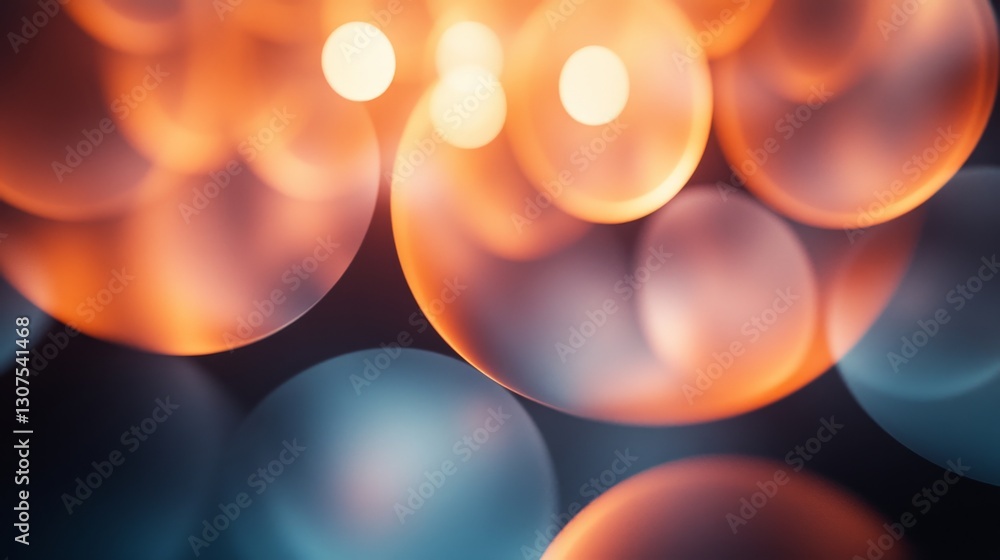 Aufkleber softly focused circular light orbs creating abstract blurred patterns