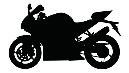 Fototapeta premium Motorcycle silhouette against a white background