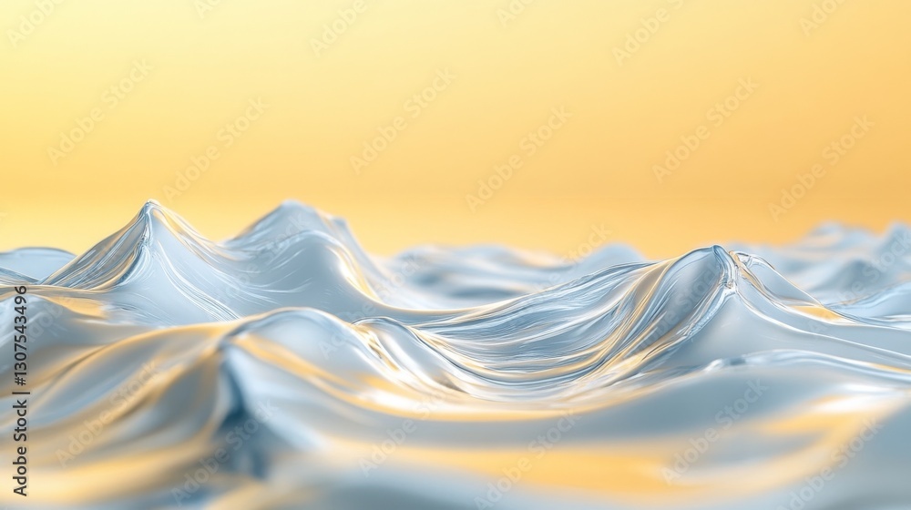 Poster an abstract illustration shows flowing liquid forms with a gradient