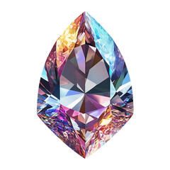 Fototapeta premium A dazzling diamond symbolizes beauty, luxury, and timeless value. With its brilliant facets and unmatched clarity, it represents strength, elegance. on white background PNG