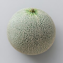 Whole Cantaloupe in Minimalistic Style Top View Stock Image