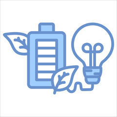 Eco Energy Simple Icon Vector Illustration Concept