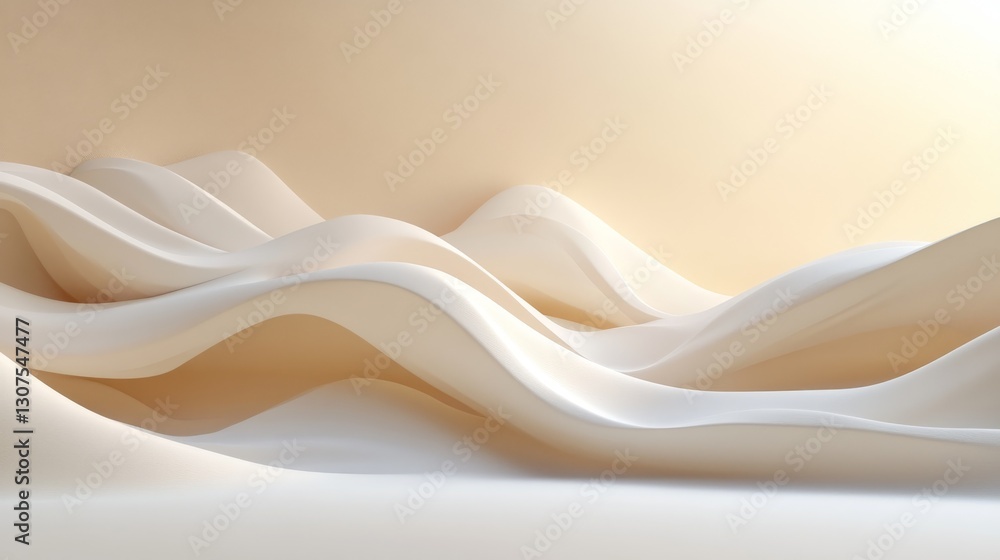 Poster elegant flowing fabric forms a soft and smooth background design