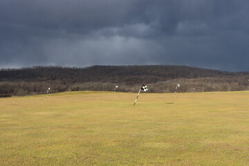 storm over golf course
