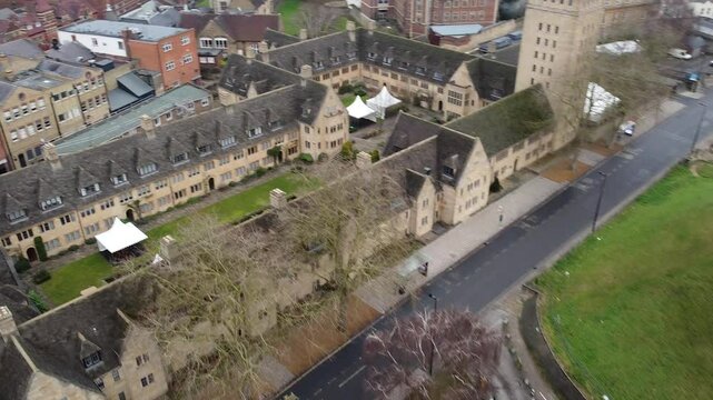 Oxford City and Surrounding Oxford Town from the Sky, oxford research, oxford ivy league, oxford graduation, oxford famous, oxford sightseeing, drone flight, drone video, drone footage, drone, 