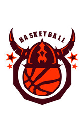 basketball casque viking logo club
