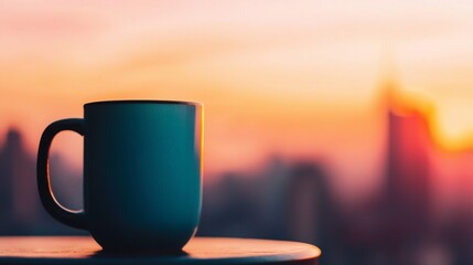 A cup of coffee is sitting on a table