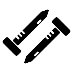  nail solid icon