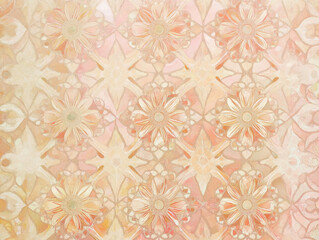 Elegant floral pattern creating delicate pink and cream background