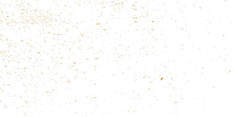 Golden glitter confetti falling down on transparent background. Vector illustration.