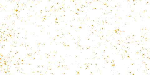 golden shiny glitter sparkle confetti falling down on transparent background. Vector illustration.