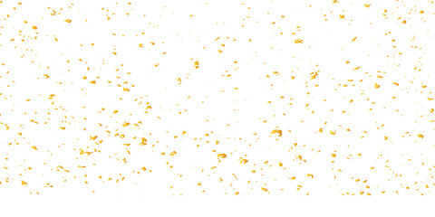 Vector gold particles confetti glitter on transparent background.  Gold sparks and doted golden glitter special light effect celebration background. 