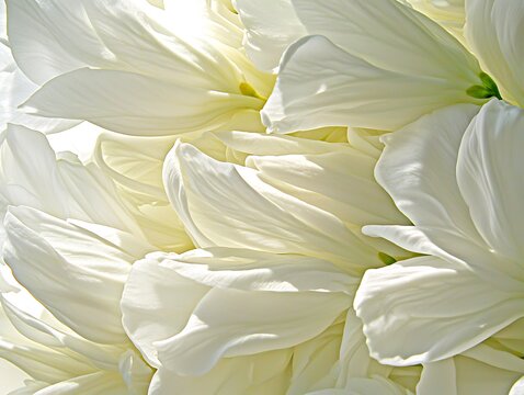 Elegant white jasmine flowers under soft, diffused natural light, capturing their pure, fresh beauty with an almost ethereal quality.