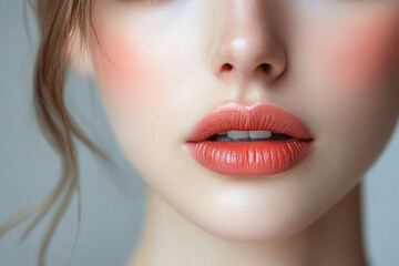 Natural look after lip filler. Fillers. Lip augmentation Beautiful and Perfect Lips. Mouth close-up. Beauty young woman Lips. Plastic surgery.	