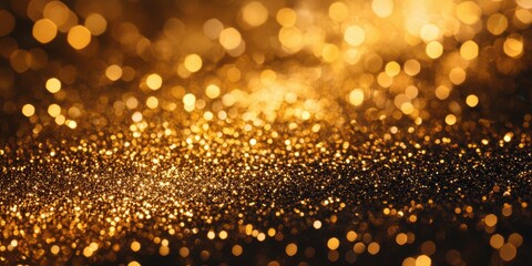 Shimmering golden lights create a festive atmosphere perfect for celebrations and special occasions