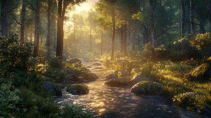 Fototapeta premium morning in the forest