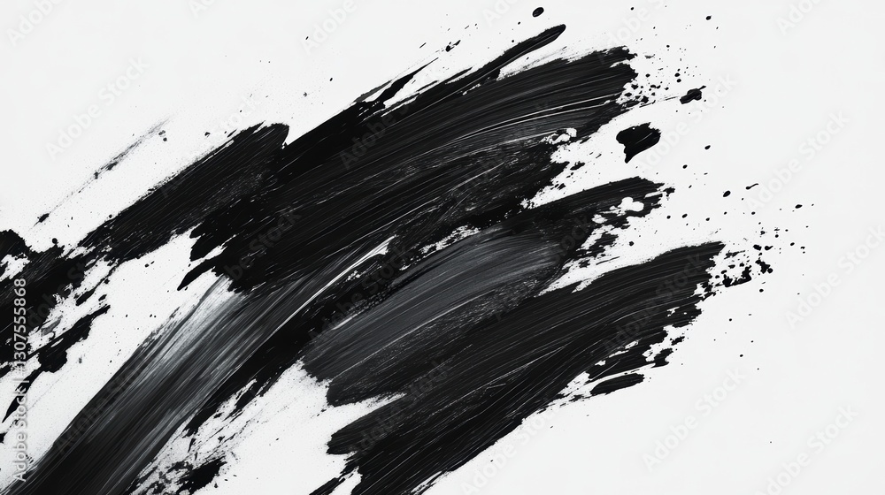 Aufkleber abstract paint strokes on white background. possible use graphic design element