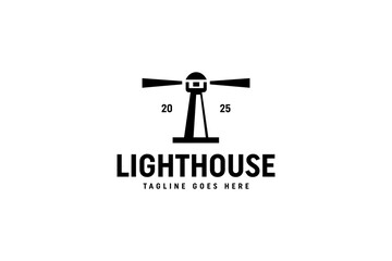 silhouette simple  lighthouse icon logo business vector design inspiration with modern, minimalist and elegant styles