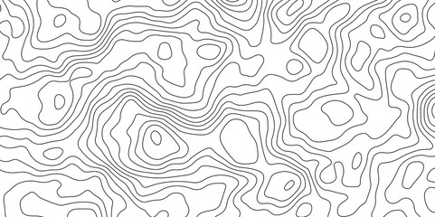 Abstract Topographic Contour Map Pattern Minimalist Geometric Background