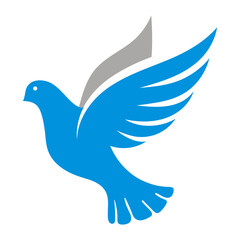 modern dove or pigeon logo vector illustration