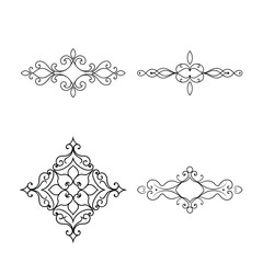 Obraz premium set of decorative elements
