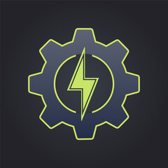 Repair logo gear icon color vector