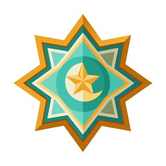 abstract star design, ramadan star vector isolate on transfer background